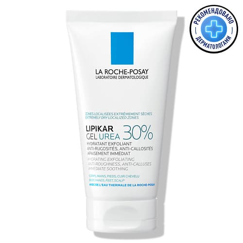 LA ROCHE-POSAY Lipikar Gel Urea Увлажняющий гель с 30% мочевины для ухода за очень сухими и огрубевшими участками кожи 50