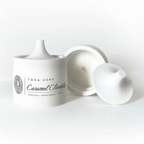 TARA HOME Ароматная свеча «Сaramel Clouds | Карамельные облака» 60